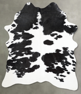 Black and White Large Brazilian Cowhide Rug 6'3"H x 4'11"W #A56158 by Hudson Hides