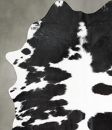Black and White Large Brazilian Cowhide Rug 6'3"H x 4'11"W #A56158 by Hudson Hides