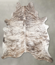 Light Brindle XX-Large Brazilian Cowhide Rug 8'5"H x 7'3"W #A56163 by Hudson Hides
