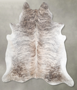 Light Brindle XX-Large Brazilian Cowhide Rug 7'7"H x 7'4"W #A56164 by Hudson Hides
