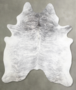 Grey Brindle XX-Large Brazilian Cowhide Rug 8'1"H x 6'5"W #A56167 by Hudson Hides