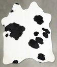 Black and White Medium Brazilian Cowhide Rug 5'1"H x 5'1"W #A56170 by Hudson Hides