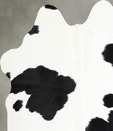 Black and White Medium Brazilian Cowhide Rug 5'1"H x 5'1"W #A56170 by Hudson Hides