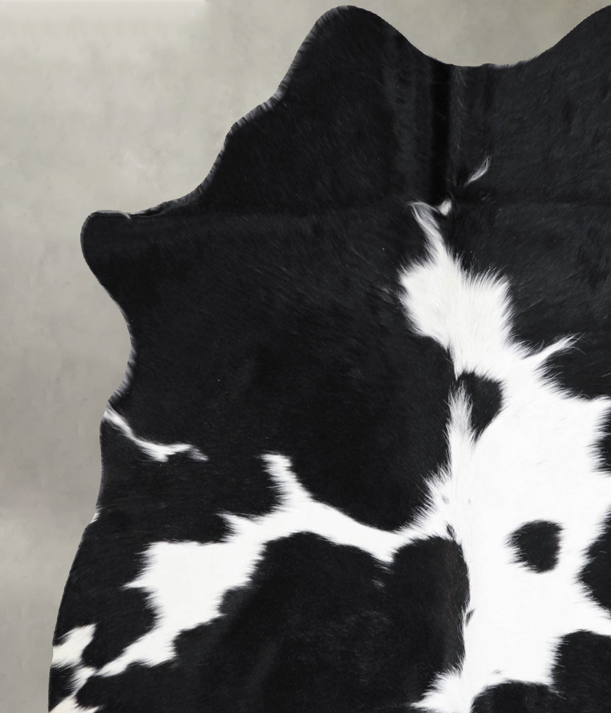 Black and White Medium Brazilian Cowhide Rug 5'3"H x 4'8"W #A56171 by Hudson Hides