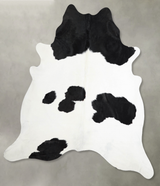 Black and White XX-Large Brazilian Cowhide Rug 7'10"H x 6'11"W #A56175 by Hudson Hides