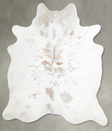 Grey with Beige X-Large Brazilian Cowhide Rug 7'0"H x 6'5"W #A56177 by Hudson Hides