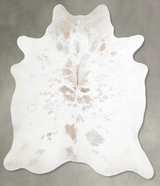 Grey with Beige X-Large Brazilian Cowhide Rug 7'0"H x 6'5"W #A56177 by Hudson Hides
