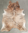 Light Brindle X-Large Brazilian Cowhide Rug 6'9"H x 6'3"W #A56178 by Hudson Hides