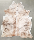 Light Brindle Large Brazilian Cowhide Rug 6'6"H x 5'7"W #A56181 by Hudson Hides