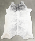 Grey Brindle Large Brazilian Cowhide Rug 5'9"H x 6'1"W #A56182 by Hudson Hides