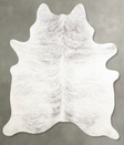 Grey Brindle Large Brazilian Cowhide Rug 6'8"H x 5'6"W #A56183 by Hudson Hides