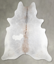 Grey with Beige XX-Large Brazilian Cowhide Rug 8'3"H x 7'1"W #A56189 by Hudson Hides