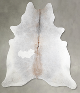Grey with Beige XX-Large Brazilian Cowhide Rug 8'3"H x 7'1"W #A56189 by Hudson Hides