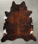 Dark Brindle XX-Large Brazilian Cowhide Rug 7'10"H x 7'6"W #A56190 by Hudson Hides