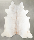 Grey with Beige X-Large Brazilian Cowhide Rug 6'10"H x 6'10"W #A56192 by Hudson Hides