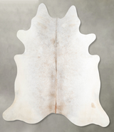Grey with Beige X-Large Brazilian Cowhide Rug 6'10"H x 6'10"W #A56192 by Hudson Hides