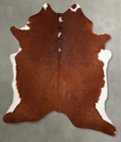 Brown and White Regular XX-Large Brazilian Cowhide Rug 8'2"H x 7'2"W #A56193 by Hudson Hides