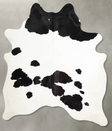 Black and White X-Large Brazilian Cowhide Rug 7'0"H x 5'11"W #A56198 by Hudson Hides