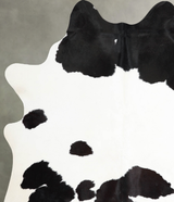 Black and White X-Large Brazilian Cowhide Rug 7'0"H x 5'11"W #A56198 by Hudson Hides