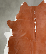 Brown and White Regular XX-Large Brazilian Cowhide Rug 7'11"H x 7'1"W #A56199 by Hudson Hides