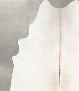 Ivory with Beige XX-Large Brazilian Cowhide Rug 7'10"H x 7'0"W #A56202 by Hudson Hides