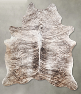 Light Brindle X-Large Brazilian Cowhide Rug 7'0"H x 6'1"W #A56204 by Hudson Hides