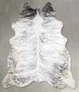 Grey Brindle Large Brazilian Cowhide Rug 5'10"H x 5'9"W #A56207 by Hudson Hides