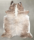 Light Brindle X-Large Brazilian Cowhide Rug 7'0"H x 6'0"W #A56211 by Hudson Hides