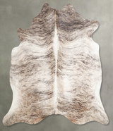 Light Brindle Large Brazilian Cowhide Rug 6'3"H x 6'2"W #A56213 by Hudson Hides