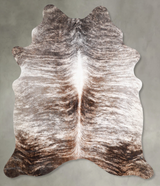 Light Brindle Large Brazilian Cowhide Rug 6'6"H x 5'4"W #A56217 by Hudson Hides