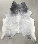 Grey Brindle X-Large Brazilian Cowhide Rug 7'1"H x 6'2"W #A56218 by Hudson Hides
