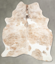 Light Brindle Large Brazilian Cowhide Rug 7'0"H x 5'7"W #A56219 by Hudson Hides