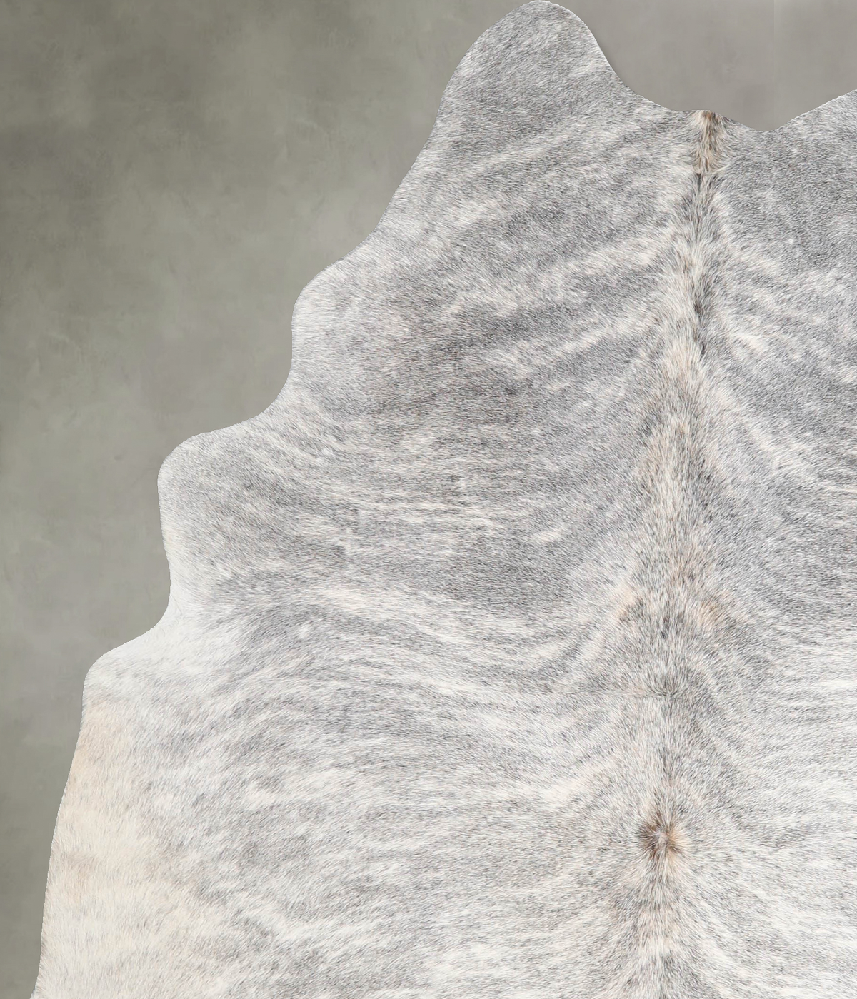 Grey Brindle Large Brazilian Cowhide Rug 7'1"H x 5'8"W #A56221 by Hudson Hides