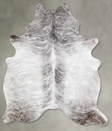 Grey Brindle X-Large Brazilian Cowhide Rug 7'0"H x 5'10"W #A56222 by Hudson Hides