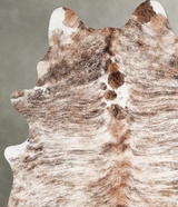Light Brindle Large Brazilian Cowhide Rug 7'0"H x 5'7"W #A56225 by Hudson Hides