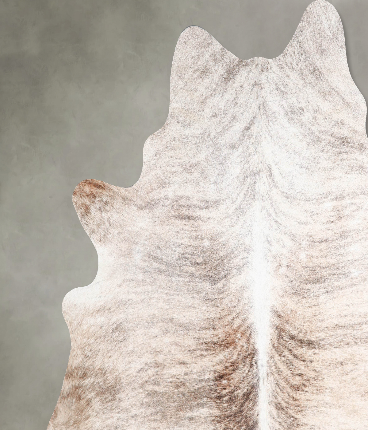 Light Brindle X-Large Brazilian Cowhide Rug 7'0"H x 6'9"W #A56229 by Hudson Hides