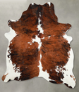 Tricolor X-Large Brazilian Cowhide Rug 7'1"H x 6'1"W #A56232 by Hudson Hides