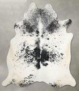 Salt and Pepper Black X-Large Brazilian Cowhide Rug 7'3"H x 6'5"W #A56233 by Hudson Hides