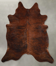 Dark Brindle X-Large Brazilian Cowhide Rug 7'4"H x 6'9"W #A56235 by Hudson Hides