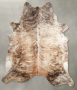 Light Brindle XX-Large Brazilian Cowhide Rug 8'2"H x 7'3"W #A56239 by Hudson Hides