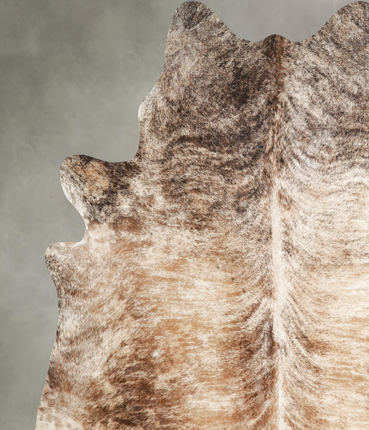 Light Brindle XX-Large Brazilian Cowhide Rug 8'2"H x 7'3"W #A56239 by Hudson Hides