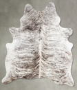 Grey Brindle Large Brazilian Cowhide Rug 6'2"H x 5'4"W #A56244 by Hudson Hides