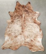 Light Brindle X-Large Brazilian Cowhide Rug 7'0"H x 6'9"W #A56250 by Hudson Hides