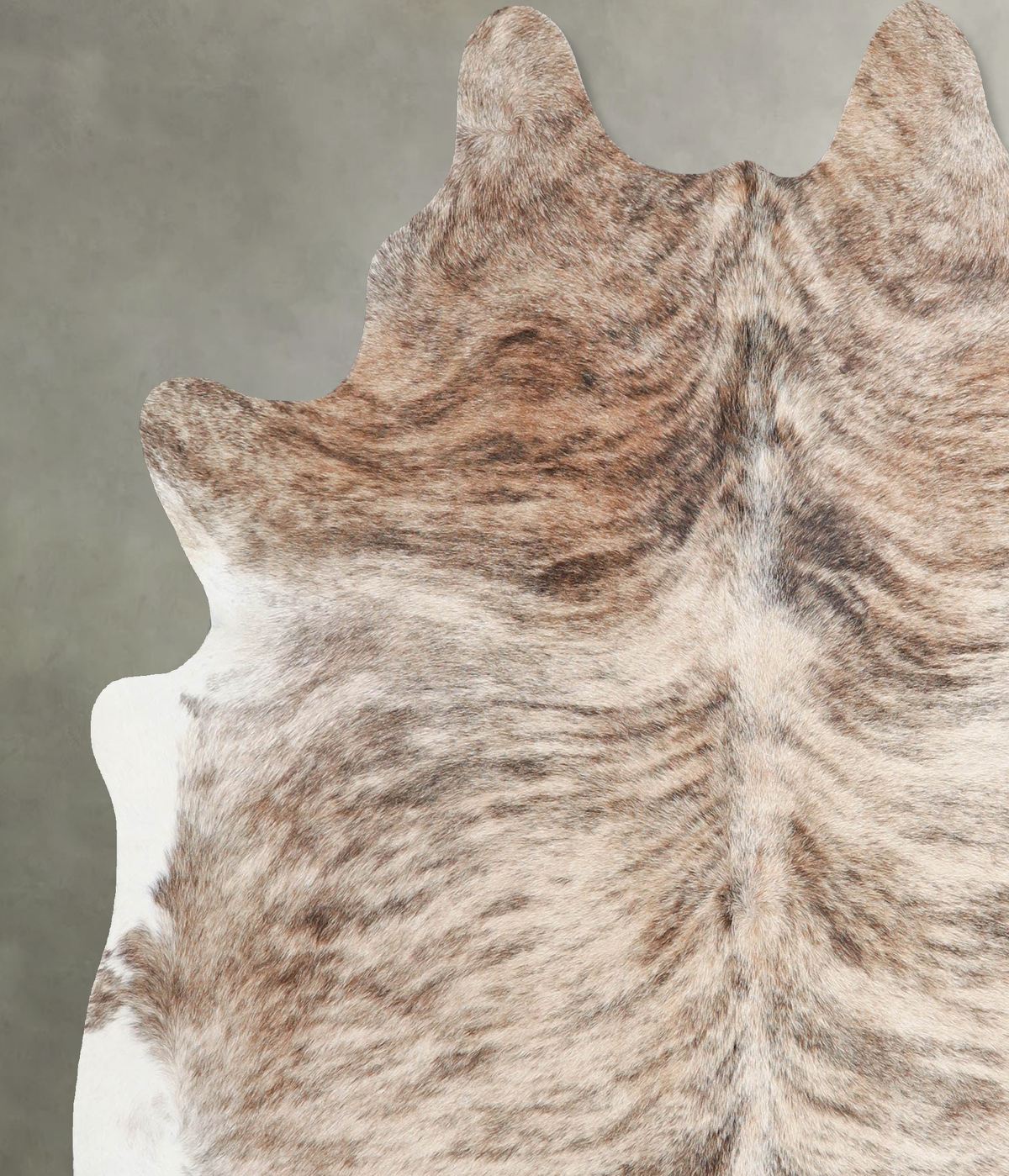 Light Brindle Large Brazilian Cowhide Rug 6'4"H x 6'1"W #A56251 by Hudson Hides