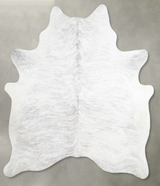 Grey Brindle Large Brazilian Cowhide Rug 6'8"H x 5'11"W #A56252 by Hudson Hides