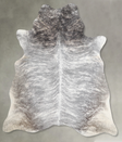Grey Brindle Large Brazilian Cowhide Rug 6'5"H x 5'11"W #A56253 by Hudson Hides