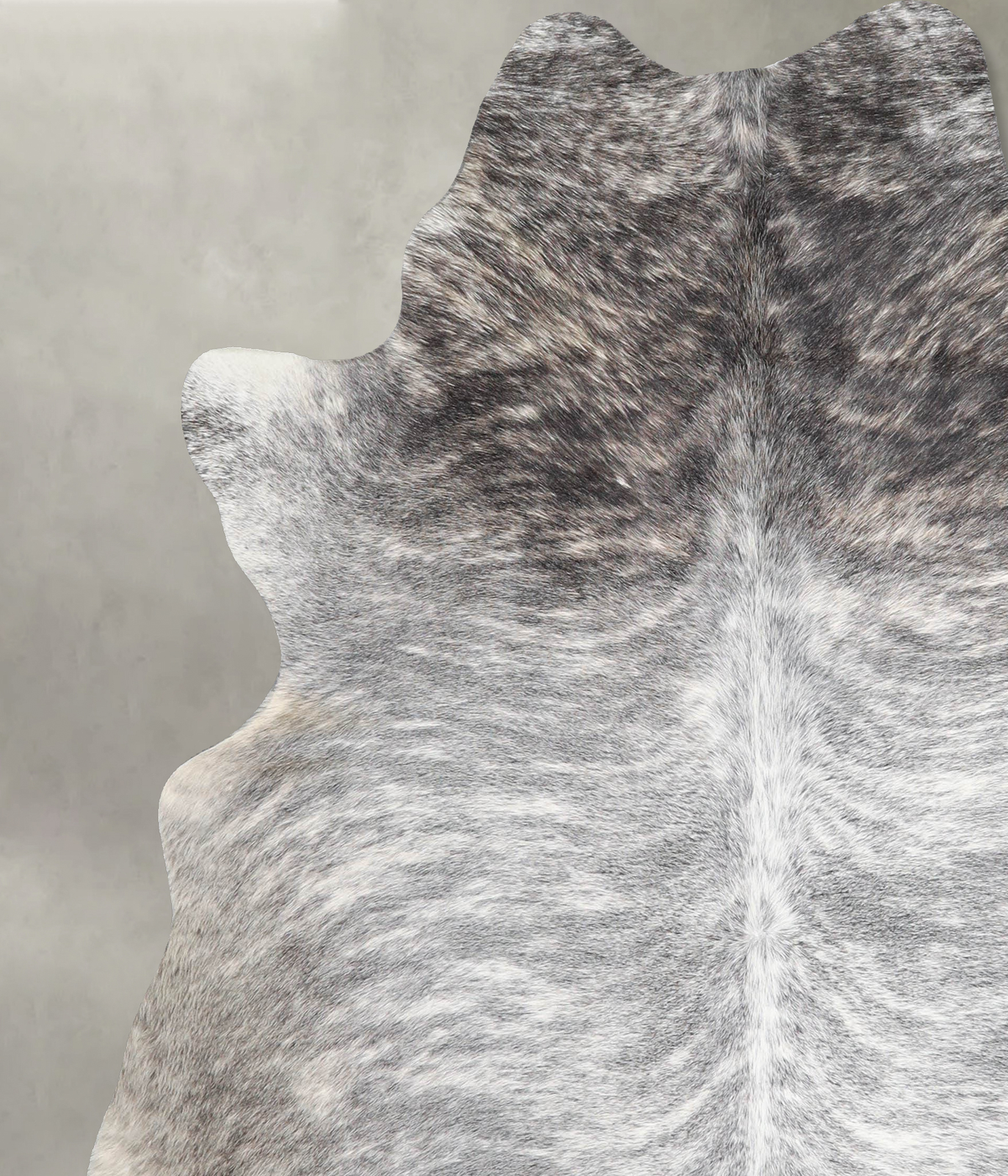 Grey Brindle Large Brazilian Cowhide Rug 6'5"H x 5'11"W #A56253 by Hudson Hides