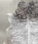 Grey Brindle Large Brazilian Cowhide Rug 6'5"H x 5'11"W #A56253 by Hudson Hides