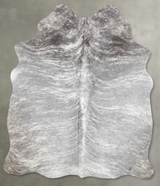 Grey Brindle Medium Brazilian Cowhide Rug 5'7"H x 4'7"W #A56255 by Hudson Hides