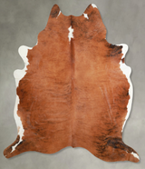 Medium Brindle XX-Large Brazilian Cowhide Rug 7'10"H x 7'1"W #A56260 by Hudson Hides